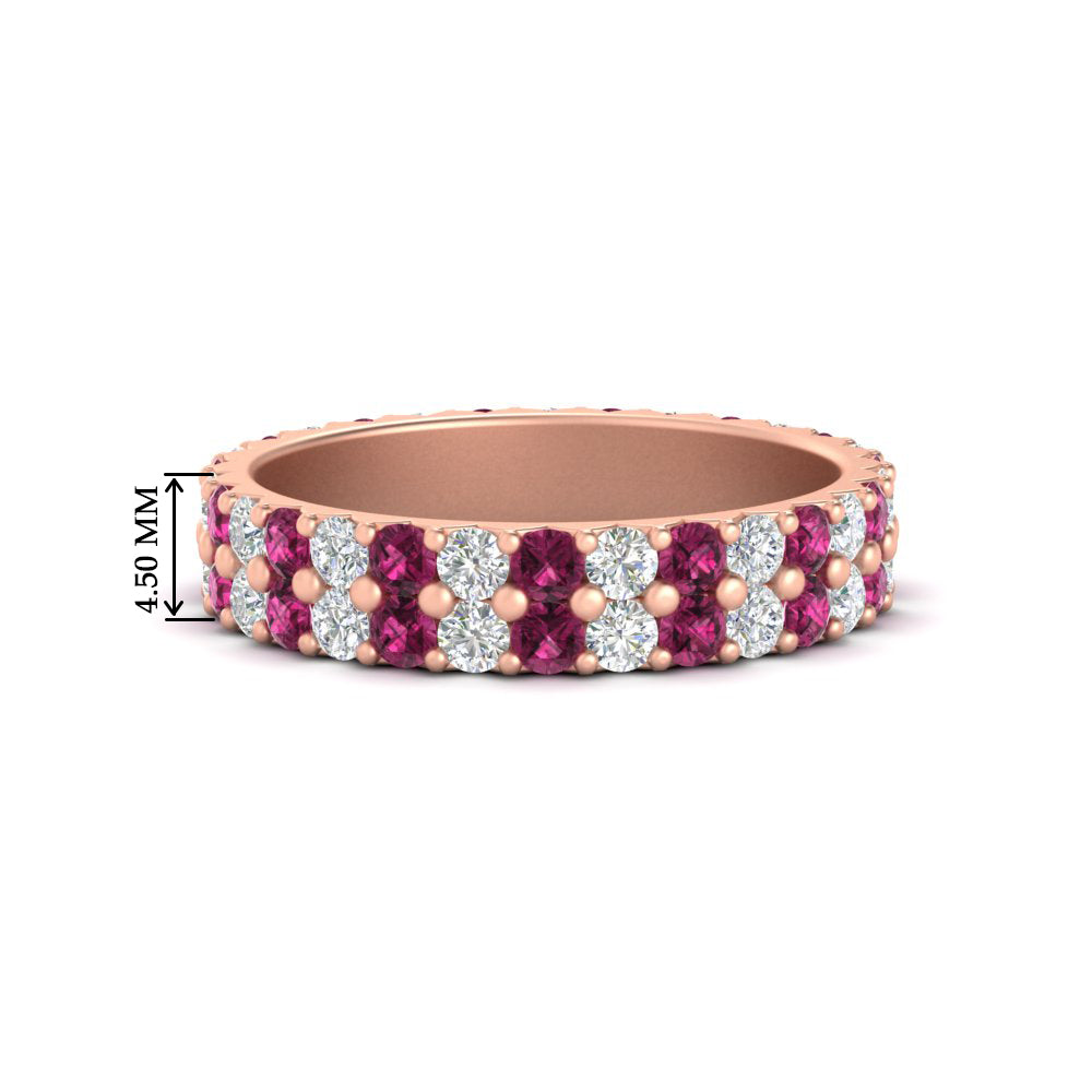 two-line-round-diamond-band-ring-with-pink-sapphire-in-rose-gold-FD11378BGSADRPI-1.80CT-NL-RG