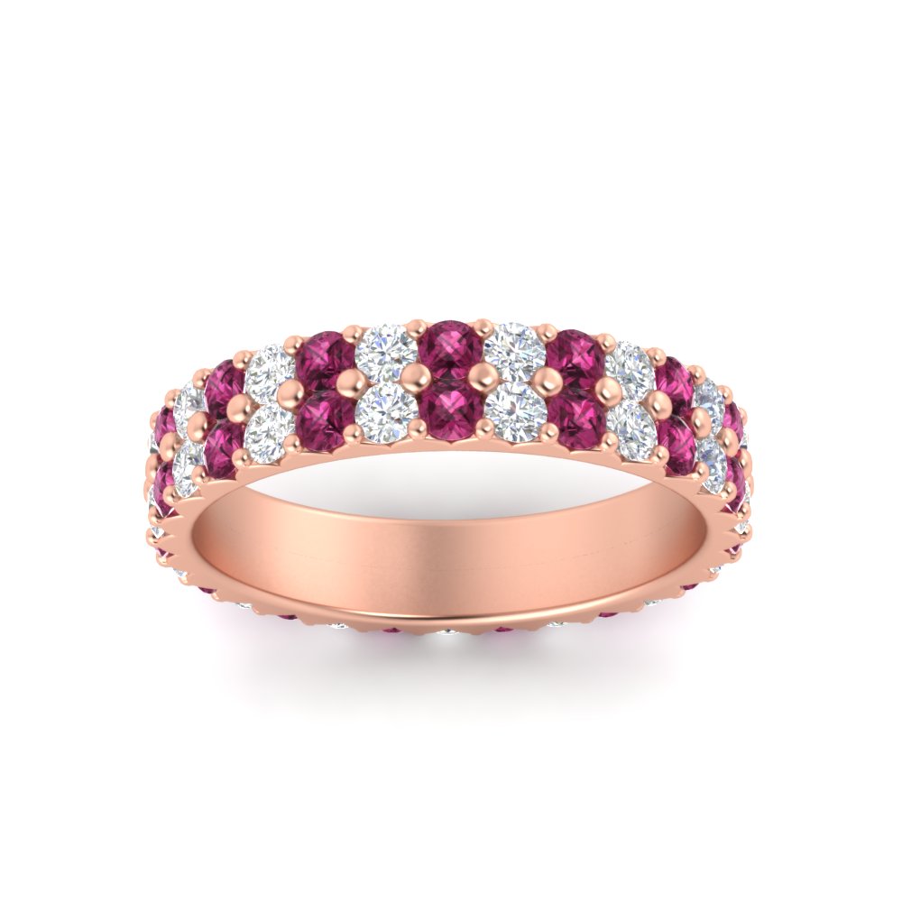 two-line-round-diamond-band-ring-with-pink-sapphire-in-rose-gold-FD11378BGSADRPI-1.80CT-NL-RG