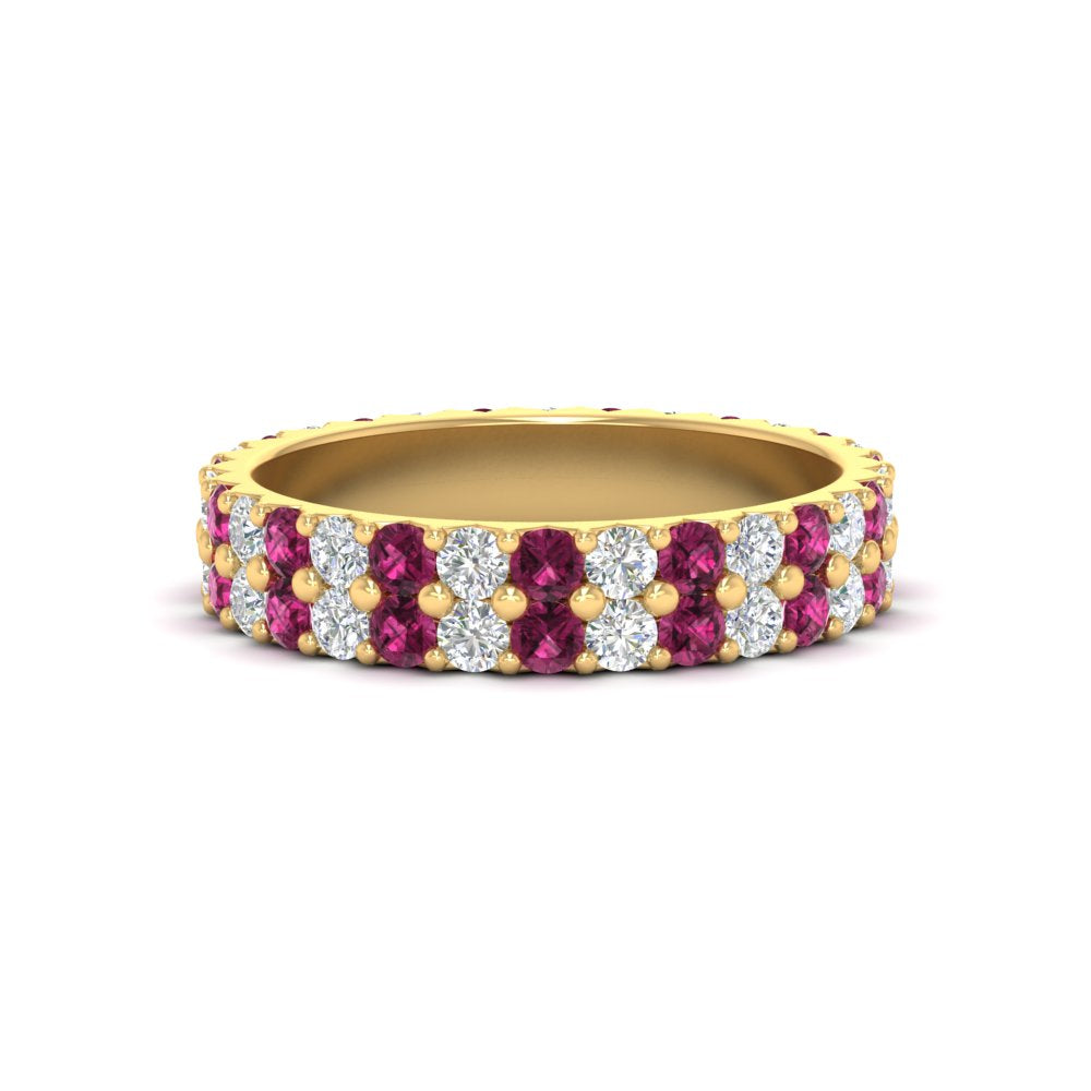two-line-round-diamond-band-ring-with-pink-sapphire-in-yellow-gold-FD11378BGSADRPI-1.80CT-NL-YG