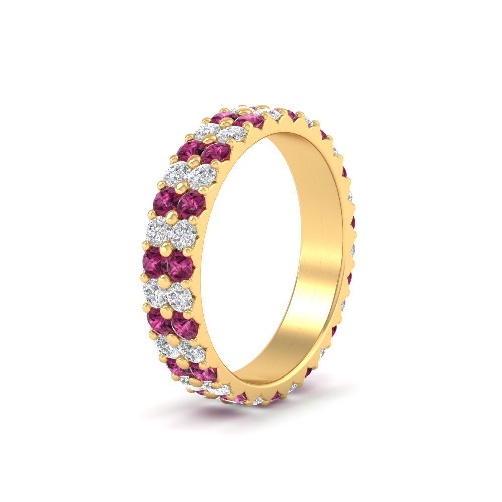 two-line-round-diamond-band-ring-with-pink-sapphire-in-yellow-gold-FD11378BGSADRPI-1.80CT-NL-YG