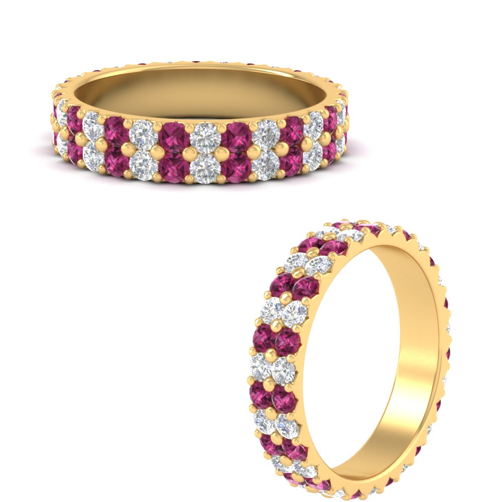 two-line-round-diamond-band-ring-with-pink-sapphire-in-yellow-gold-FD11378BGSADRPI-1.80CT-NL-YG