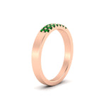 Load image into Gallery viewer, two-line-round-emerald-band-ring-in-rose-gold-FD11382BGEMGRANGLE2-0.25CT-NL-RG

