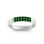 Load image into Gallery viewer, two-line-round-emerald-band-ring-in-white-gold-FD11382BGEMGRANGLE5-0.25CT-NL-WG
