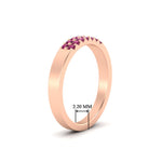 Load image into Gallery viewer, two-line-round-pink-sapphire-band-ring-in-rose-gold-FD11382BGSADRPIANGLE2-0.25CT-NL-RG-HW
