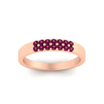 Load image into Gallery viewer, two-line-round-pink-sapphire-band-ring-in-rose-gold-FD11382BGSADRPIANGLE5-0.25CT-NL-RG
