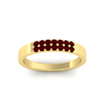 Load image into Gallery viewer, two-line-round-ruby-band-ring-in-yellow-gold-FD11382BGRUDRANGLE5-0.25CT-NL-YG
