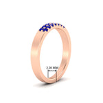 Load image into Gallery viewer, two-line-round-sapphire-band-ring-in-rose-gold-FD11382BGSABLANGLE2-0.25CT-NL-RG-HW
