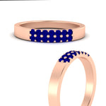 Load image into Gallery viewer, two-line-round-sapphire-band-ring-in-rose-gold-FD11382BGSABLANGLE3-0.25CT-NL-RG
