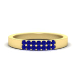 Load image into Gallery viewer, two-line-round-sapphire-band-ring-in-yellow-gold-FD11382BGSABL-0.25CT-NL-YG
