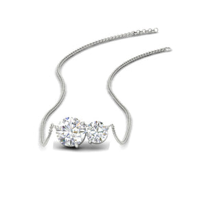 Two Stone Round Pendant