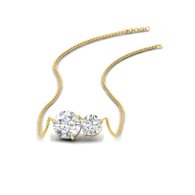 Two Stone Round Pendant