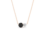 Load image into Gallery viewer, two-round-cut-diamond-pendant-with-black-diamond-in-FDPD11022GBLACK-NL-RG
