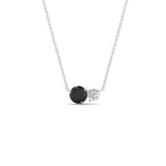 Load image into Gallery viewer, two-round-cut-diamond-pendant-with-black-diamond-in-FDPD11022GBLACK-NL-WG
