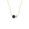 Load image into Gallery viewer, two-round-cut-diamond-pendant-with-black-diamond-in-FDPD11022GBLACK-NL-YG