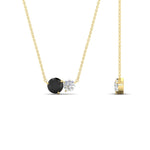Load image into Gallery viewer, two-round-cut-diamond-pendant-with-black-diamond-in-FDPD11022GBLACK-NL-YG
