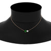 Load image into Gallery viewer, two-round-cut-diamond-pendant-with-emerald-in-FDPD11022GEMGR-NL-RG