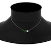 Load image into Gallery viewer, two-round-cut-diamond-pendant-with-emerald-in-FDPD11022GEMGR-NL-WG