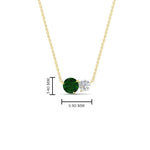 Load image into Gallery viewer, two-round-cut-diamond-pendant-with-emerald-in-FDPD11022GEMGR-NL-YG
