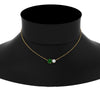 Load image into Gallery viewer, two-round-cut-diamond-pendant-with-emerald-in-FDPD11022GEMGR-NL-YG