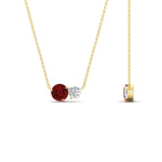 Load image into Gallery viewer, two-round-cut-diamond-pendant-with-ruby-in-FDPD11022GRUDR-NL-YG

