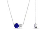 Load image into Gallery viewer, two-round-cut-diamond-pendant-with-sapphire-in-FDPD11022GSABL-NL-WG
