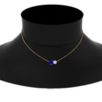 Load image into Gallery viewer, two-round-cut-diamond-pendant-with-sapphire-in-FDPD11022GSABL-NL-YG

