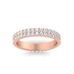 Load image into Gallery viewer, two-row-1-carat-pavé-diamond-stackable-band-in-rose-gold-FD11378BANGLE5-1.00CT-NL-RG