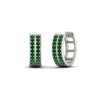 Load image into Gallery viewer, two-row-emerald-hoops-earring-in-white-gold-FDEAR10989GEMGR-NL-WG?v=1757563819