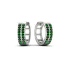 Load image into Gallery viewer, two-row-emerald-hoops-earring-in-white-gold-FDEAR10989GEMGRANGLE1-NL-WG?v=1757563819