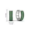 Load image into Gallery viewer, two-row-emerald-hoops-earring-in-white-gold-FDEAR10989GEMGRANGLE2-NL-WG-HW?v=1757563819