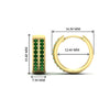 Load image into Gallery viewer, two-row-emerald-hoops-earring-in-yellow-gold-FDEAR10989ANGLE1-NL-YG-HW?v=1757563819