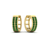 Load image into Gallery viewer, two-row-emerald-hoops-earring-in-yellow-gold-FDEAR10989GEMGRANGLE1-NL-YG?v=1757563819