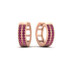 Load image into Gallery viewer, two-row-pink-sapphire-hoops-earring-in-rose-gold-FDEAR10989GSADRPIANGLE1-NL-RG?v=1757563819