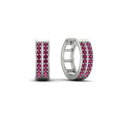 Thumbnail 47 - two-row-pink-sapphire-hoops-earring-in-white-gold-FDEAR10989GSADRPIANGLE2-NL-WG?v=1757563819