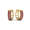 Load image into Gallery viewer, two-row-pink-sapphire-hoops-earring-in-yellow-gold-FDEAR10989GSADRPIANGLE1-NL-YG?v=1757563819
