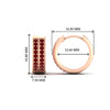 Load image into Gallery viewer, two-row-ruby-hoops-earring-in-rose-gold-FDEAR10989ANGLE1-NL-RG-HW?v=1757563819