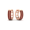 Load image into Gallery viewer, two-row-ruby-hoops-earring-in-rose-gold-FDEAR10989GRUDRANGLE1-NL-RG?v=1757563819