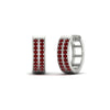Load image into Gallery viewer, two-row-ruby-hoops-earring-in-white-gold-FDEAR10989GRUDR-NL-WG?v=1757563819