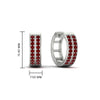 Load image into Gallery viewer, two-row-ruby-hoops-earring-in-white-gold-FDEAR10989GRUDRANGLE2-NL-WG-HW?v=1757563819