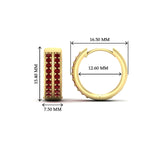 Load image into Gallery viewer, two-row-ruby-hoops-earring-in-yellow-gold-FDEAR10989ANGLE1-NL-YG-HW?v=1757563819
