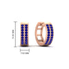 Load image into Gallery viewer, two-row-sapphire-hoops-earring-in-rose-gold-FDEAR10989GSABLANGLE2-NL-RG-HW?v=1757563819