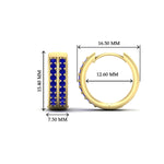 Load image into Gallery viewer, two-row-sapphire-hoops-earring-in-yellow-gold-FDEAR10989ANGLE1-NL-YG-HW?v=1757563819
