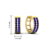 Load image into Gallery viewer, two-row-sapphire-hoops-earring-in-yellow-gold-FDEAR10989GSABLANGLE2-NL-YG-HW?v=1757563819
