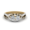 Load image into Gallery viewer, two-stone-braided-band-multi-gold-with-black-diamond-in-14K-yellow-gold-FDO84791RORGBLACK-NL-YG