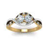 Load image into Gallery viewer, two-stone-braided-band-multi-gold-with-black-diamond-in-14K-yellow-gold-FDO84791RORGBLACK-NL-YG