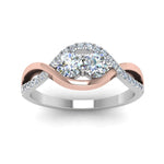 Load image into Gallery viewer, two-stone-diamond-braided-band-multi-gold-in-14K-white-gold-FDO84791ROR-NL-WG
