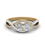 Load image into Gallery viewer, two-stone-diamond-braided-band-multi-gold-in-14K-yellow-gold-FDO84791ROR-NL-YG
