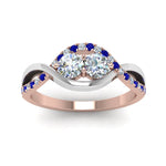 Load image into Gallery viewer, two-stone-diamond-braided-band-multi-gold-with-blue-sapphire-in-14K-rose-gold-FDO84791RORGSABL-NL-RG
