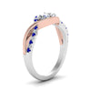 Load image into Gallery viewer, two-stone-diamond-braided-band-multi-gold-with-blue-sapphire-in-14K-white-gold-FDO84791RORGSABL-NL-WG