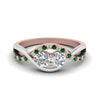 Load image into Gallery viewer, two-stone-diamond-braided-band-multi-gold-with-emerald-in-14K-rose-gold-FDO84791RORGEMGR-NL-RG